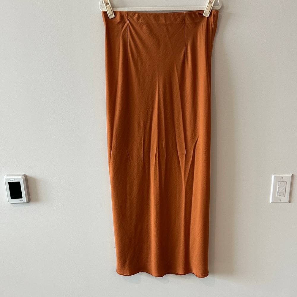 Favorite Daughter Rust Maxi Slip Skirt - Picture 5 of 6